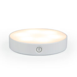 Runde LED-Lampe 8,5 cm weiß, warmweiß dimmbar für Küche oder Schrank