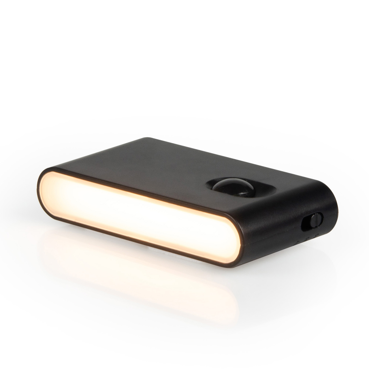 SLL12 LED Nachtlicht Unterbauleuchte, Schwarz, 3000K warmweiß, PIR-Bewegungsmelder, USB-C, magnetische Montage, 8 cm