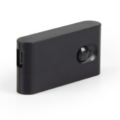 Schwarzes LED Nachtlicht SLL12, 3000K warmweiß, PIR-Sensor, 15 lm, USB-C, magnetische Halterungen, kompakt 8 cm