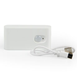 Weißes LED Nachtlicht SLL12, 3000K warmweiß, PIR-Sensor, 15 lm, USB-C, magnetische Halterungen, kompakt 8 cm