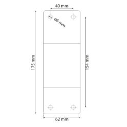 Möbelfuß Metall 120 mm schwarz matt Abmessung
