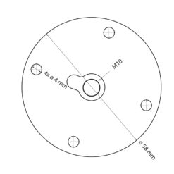 Möbelfuß höhenverstellbar Schwarz 120–180 mm mit M10 Gewinde abmessungen