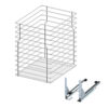 Badschrank Auszug 40 cm – Soft-Close, 1 Etage, Chrom