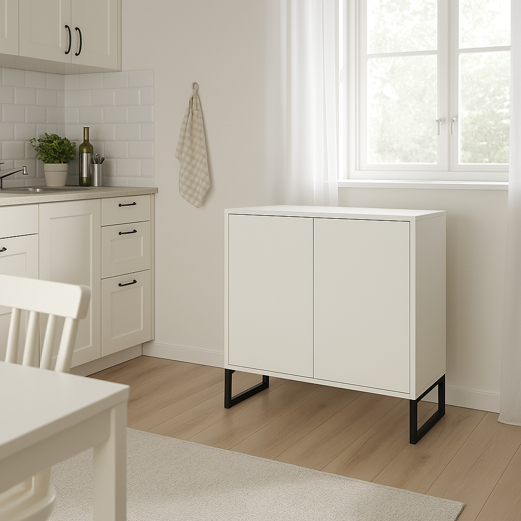 Schwarzes Metallbein – ideal für Kommoden, Sideboards und Couchtische