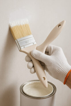 Flachpinsel 102 mm mit Synthetik-Naturborsten – extrabreiter Pinsel für großflächiges, streifenfreies Streichen