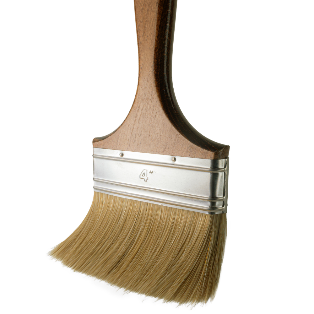 Flachpinsel 3 Zoll mit lackiertem Holzgriff, 76 mm Breite, 22 mm Borstenstärke