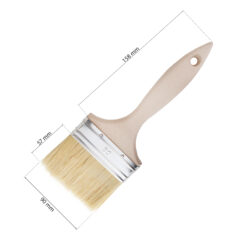 Detailansicht Borsten Flachpinsel 90 mm – hohe Farbaufnahme und gleichmäßiges Abgeben bei Lacken & Lasuren