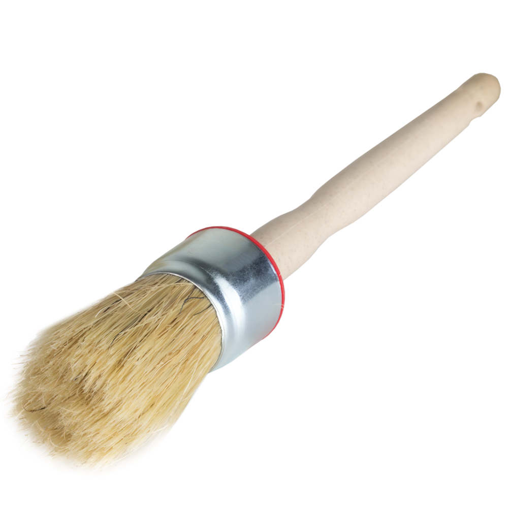 Woplus Malerpinsel rund 20 mm – Detailansicht mit Holzgriff