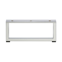 Möbelbein chrom – polierte Oberfläche, industrielle Rahmenform