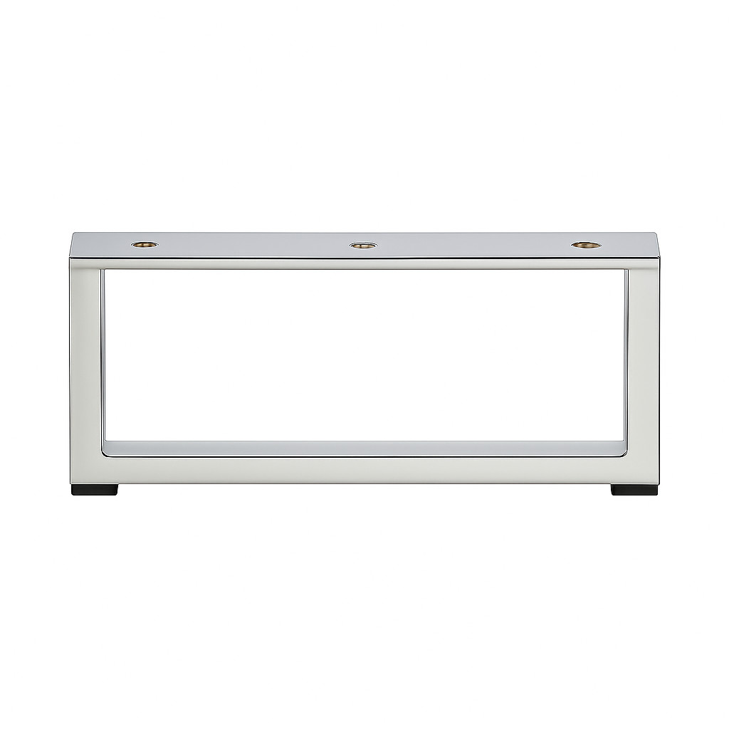 Möbelbein schwarz matt rechteckig SL024 aus Stahl 200mm