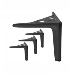 Möbelfuße Schwarz matt Stahl Höhe 12 cm