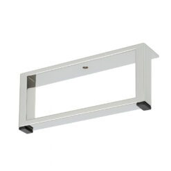 Sockelfuß chrom – Anwendung am TV-Lowboard, hohe Tragkraft