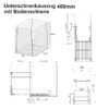 Technischeabmessungen Badschrank Auszug