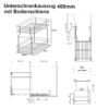 Unterschrankauszug 400 abmessungen