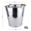 Zinkeimer 12 L abmessungen