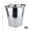 Zinkeimer 12 L abmessungen