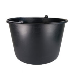 Seitenansicht vom Baueimer 12 Liter schwarz aus PP-Kunststoff