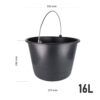 baueimer 16 liter abmessungen