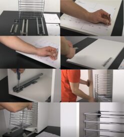 Badschrank Auszug Bodenschienen