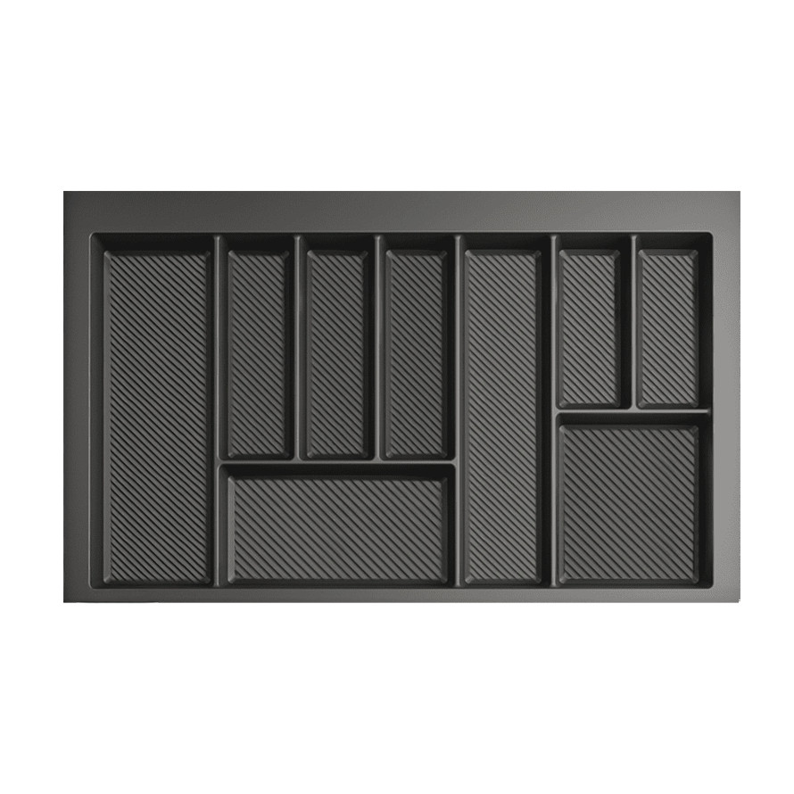 Besteckkasten Schubladen 80 cm graphit