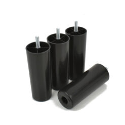 Möbelfüße rund schwarz 130 mm