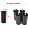 Runde Möbelfüße Höhe 110 mm aus schwarzem ABS-Kunststoff