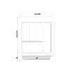 besteck organizer 50 cm grau