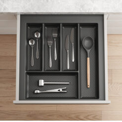 besteckeinsatz 50 cm dunkelgrau