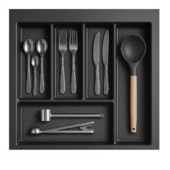 besteckeinsatz 500 mm dunkelgrau