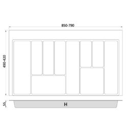 besteckeinsatz küche 90 cm