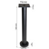 schrankfuß metall schwarz 18 cm