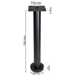 schrankfuß metall schwarz 18 cm