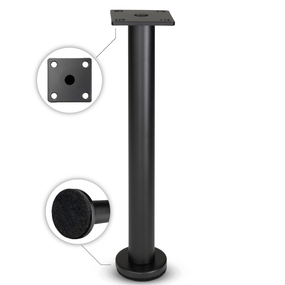 schrankfuß metall schwarz 21 cm