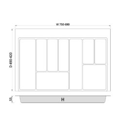 schubladeneinsatz küchenschublade 80 cm