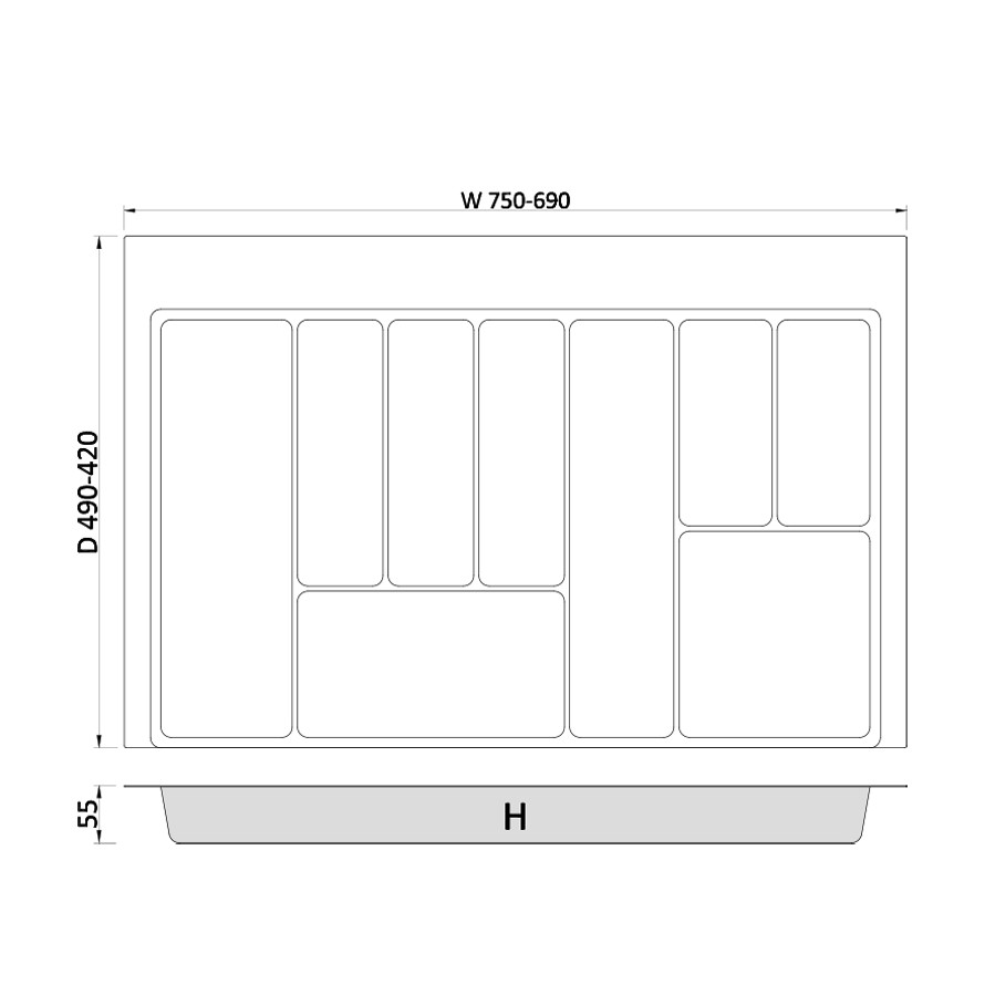 schubladeneinsatz küchenschublade 80 cm