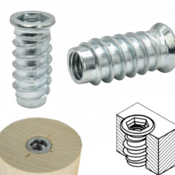 10 x Einschraubmuffen M8 Länge 28mm Einschraubmutter Eindrehmuffen Innensechskant M8x28 mm