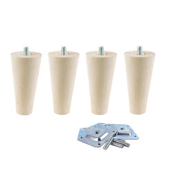 Holz Schrank beine Massivholz Schräg oder gerade Konisch Möbelfüße Möbelbeine Länge 8cm