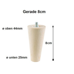 Holzfüße Sofa 8 cm