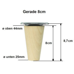 Holzfüße Sofa 8 cm