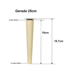 Möbelbein Buche 25 cm