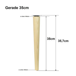 Möbelbein Buche 35 cm