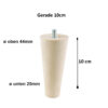 Möbelbein konisch 10 cm