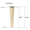 Möbelfüße Buche 20cm
