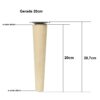 Möbelfüße Buche 20cm