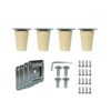 Holz Möbelfüße Buche 6 cm – Set 4 Stück