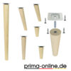 Möbelfüße aus Holz konisch