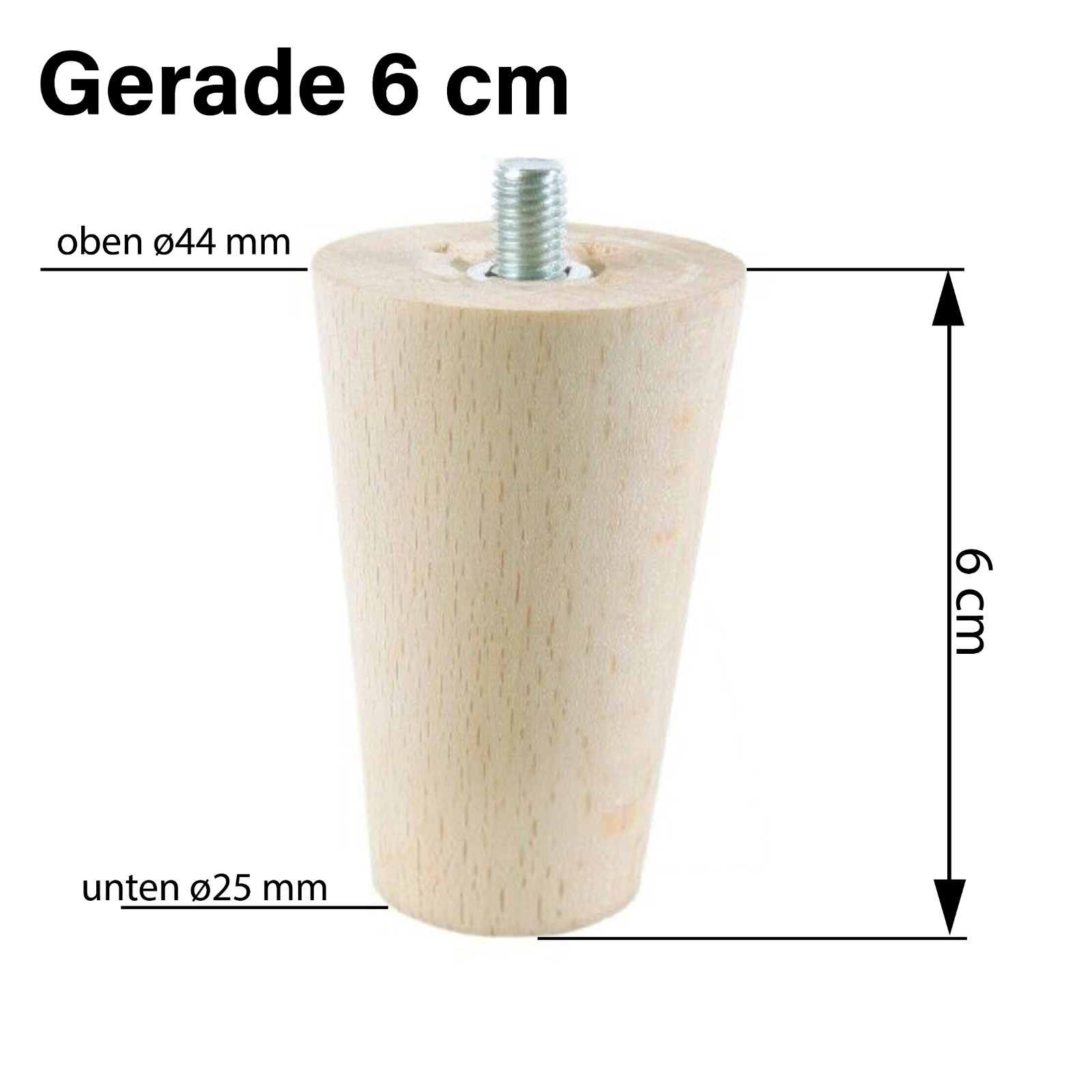 Möbelfuß konisch TYP1