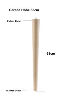 Tischbein Buche 68 cm