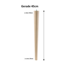 möbelbein 45 cm massivholz