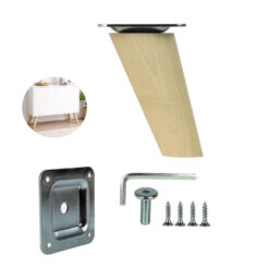 Möbelfuße Holz schräg 8 cm